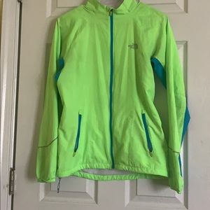 Neon Green North Face windbreaker